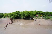 | Photo: PTI : Munak Canal breach causes flooding in JJ colony